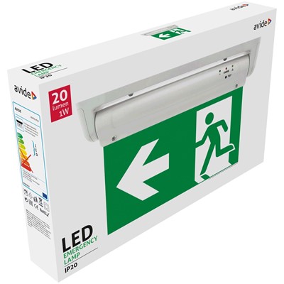 Avide | AEXITL-IP20 | LED Emergency Exit Blade Kit 4in1